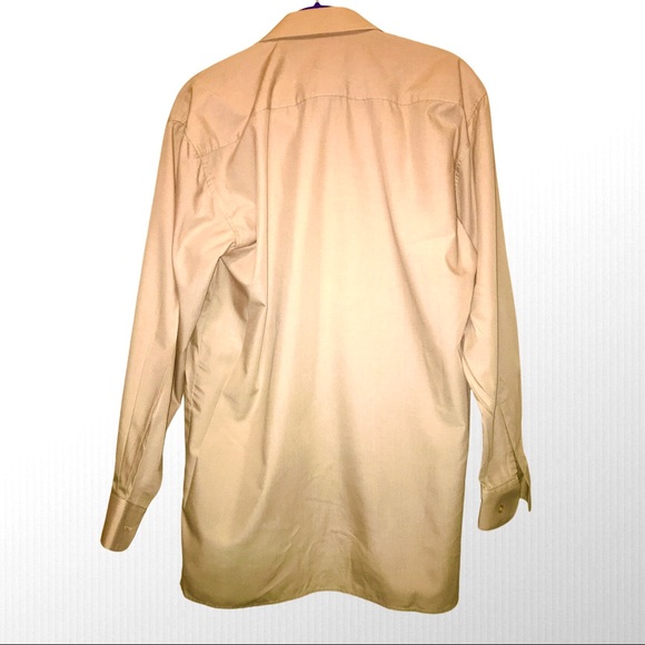 Berlioni Italian Beige Long-Sleeve Button-Up Dress Shirt - Picture 3 of 3